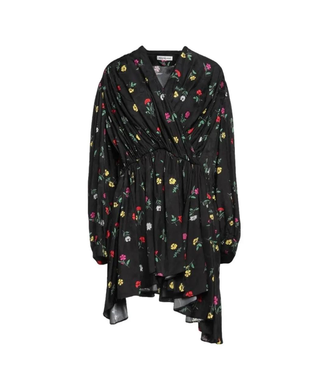BALENCIAGA Черное вискозное повседневное платье, фото 1
