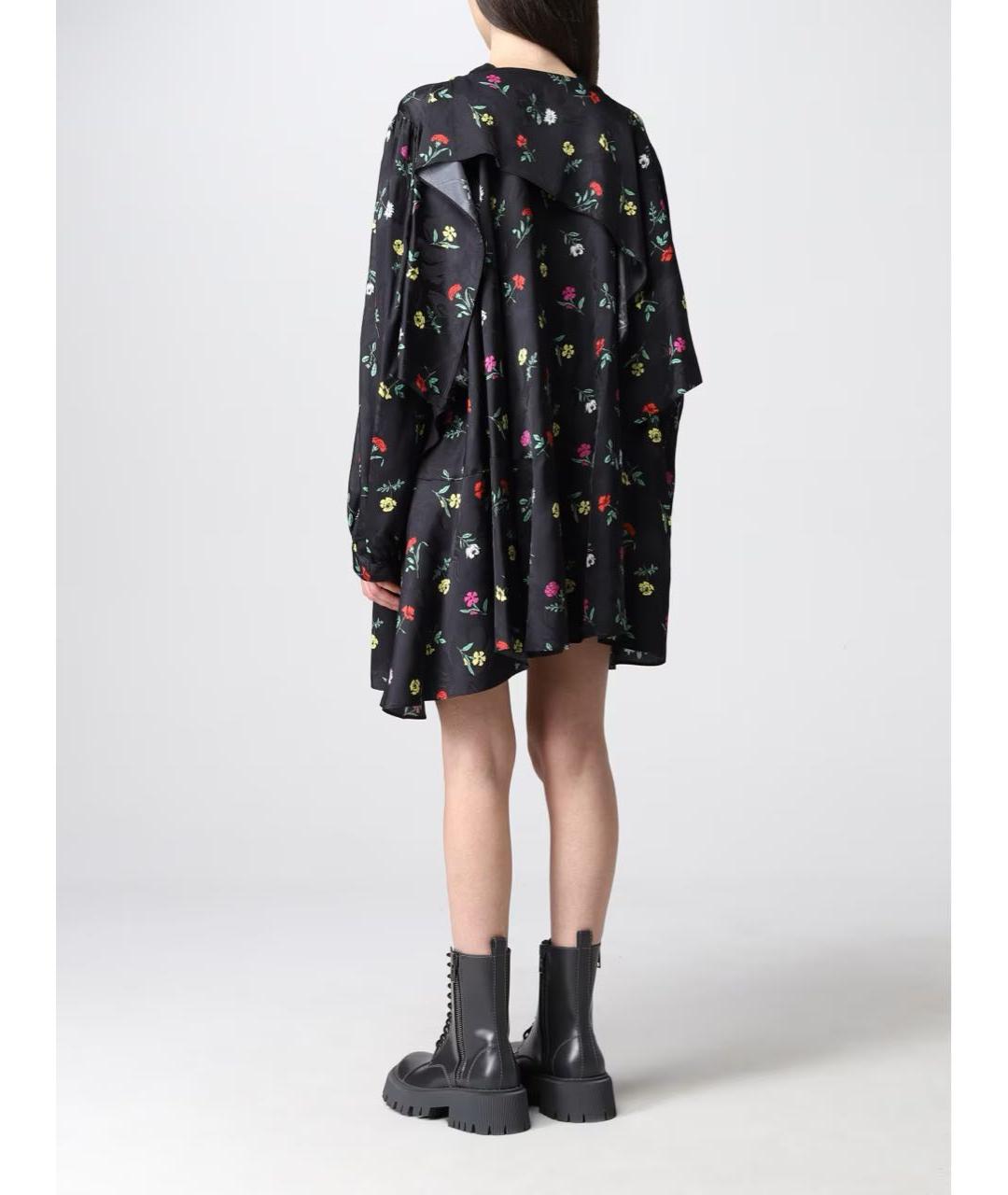 BALENCIAGA Черное вискозное повседневное платье, фото 3