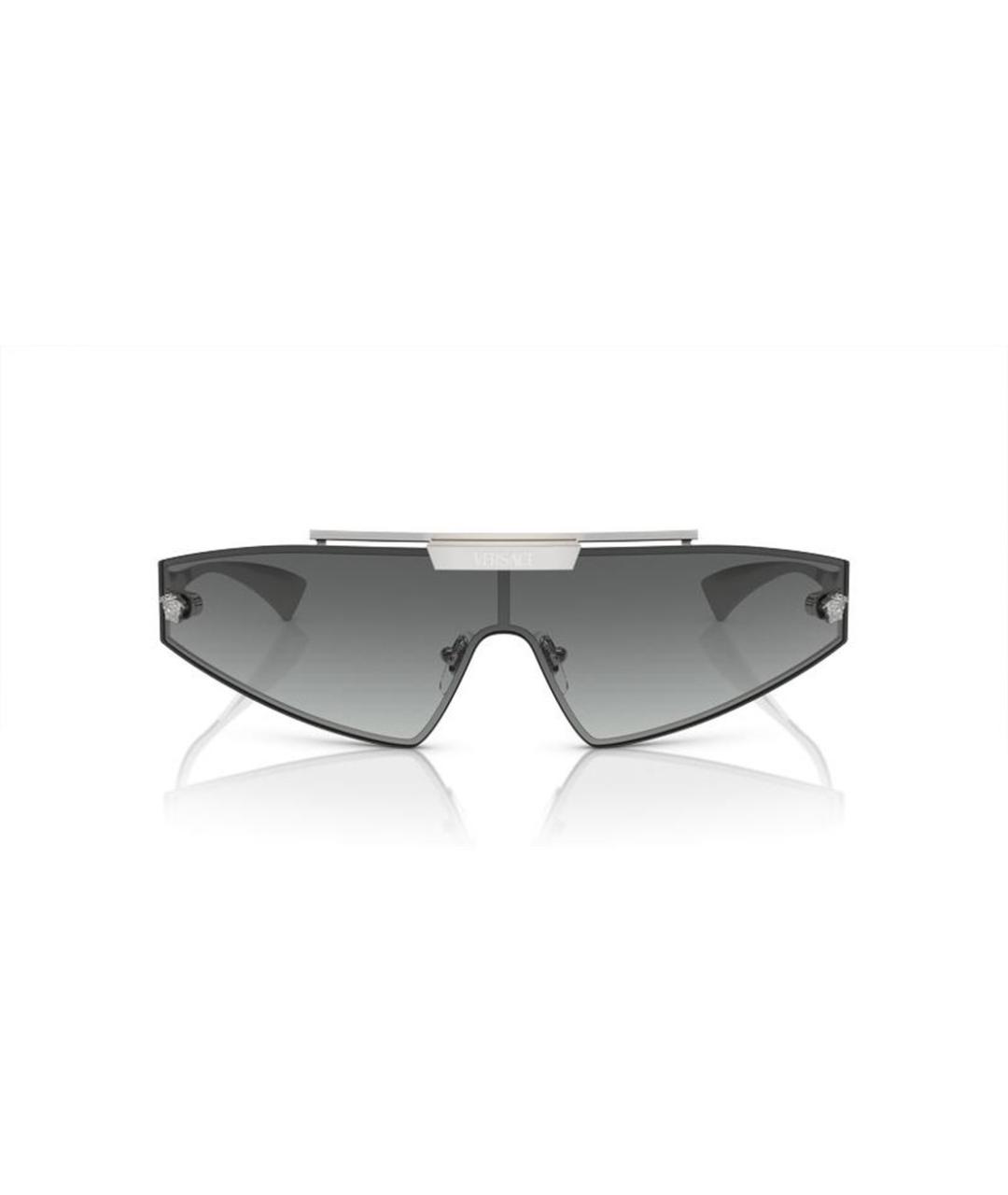 VERSACE Серебряные металлические солнцезащитные очки, фото 2