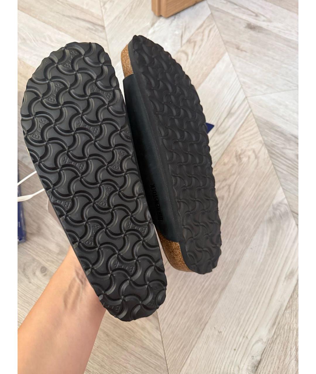 BIRKENSTOCK Черные нубуковые босоножки, фото 5
