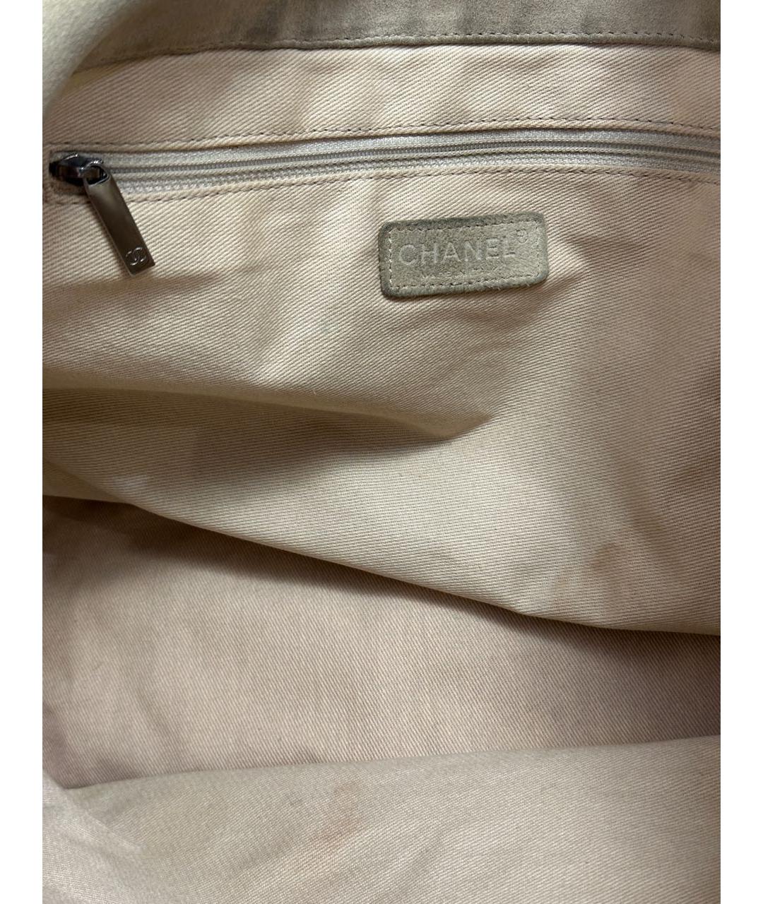 CHANEL Коричневая тканевая сумка тоут, фото 2