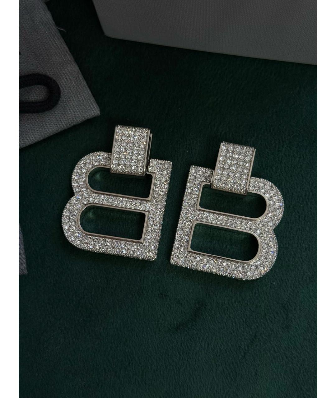 BALENCIAGA Серебряные металлические серьги, фото 6