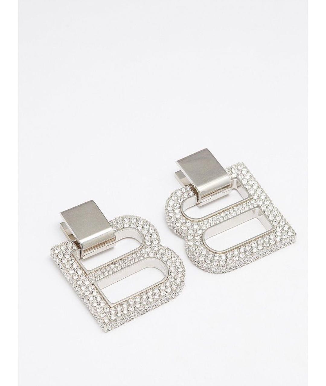 BALENCIAGA Серебряные металлические серьги, фото 2