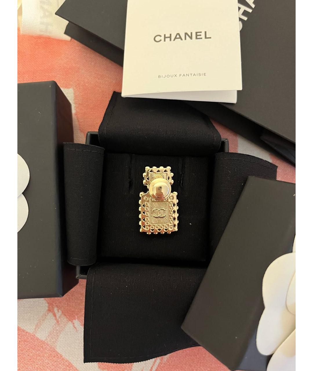 CHANEL Черная металлическая булавка / брошь, фото 3