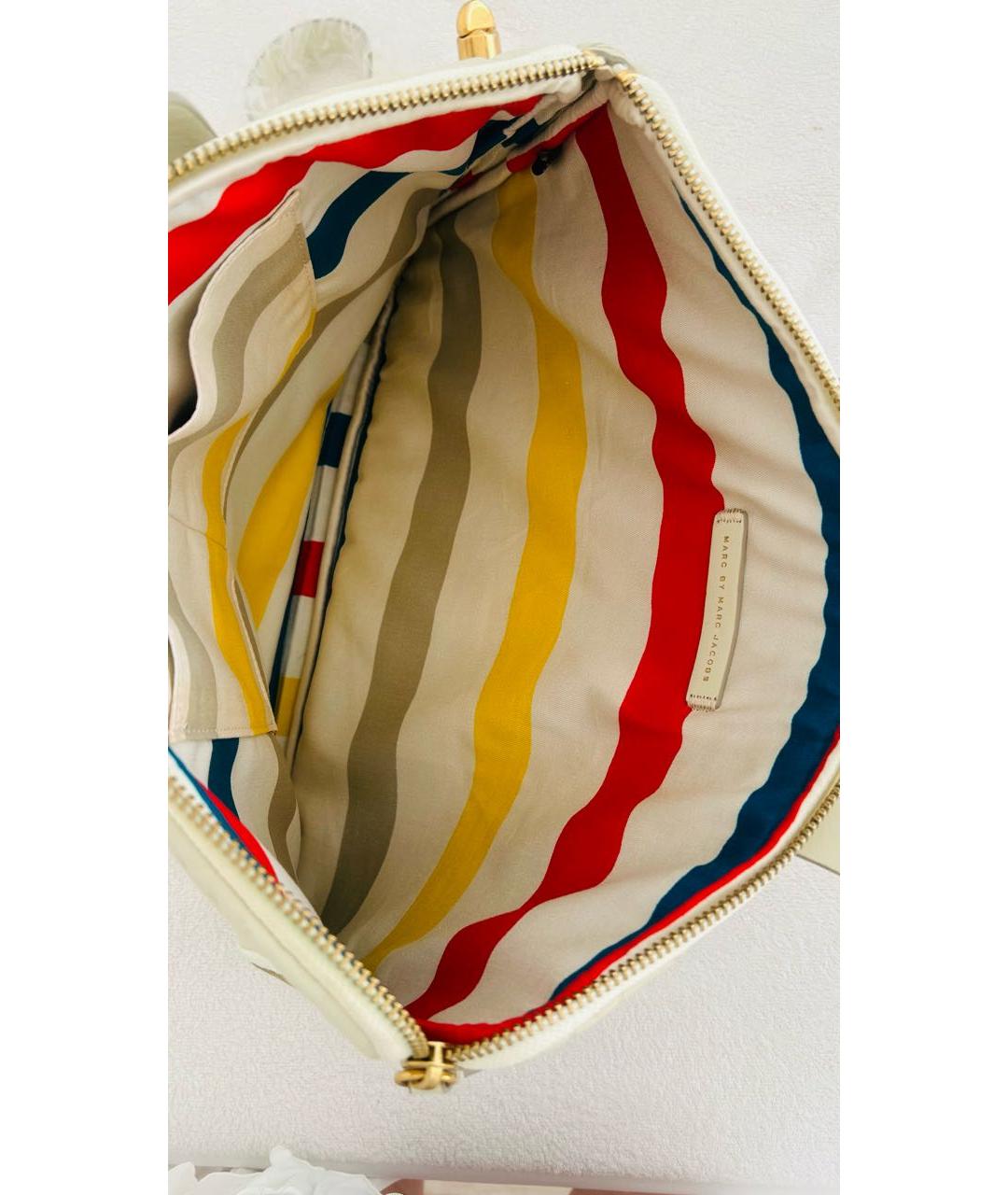 MARC BY MARC JACOBS Белая кожаная сумка через плечо, фото 2