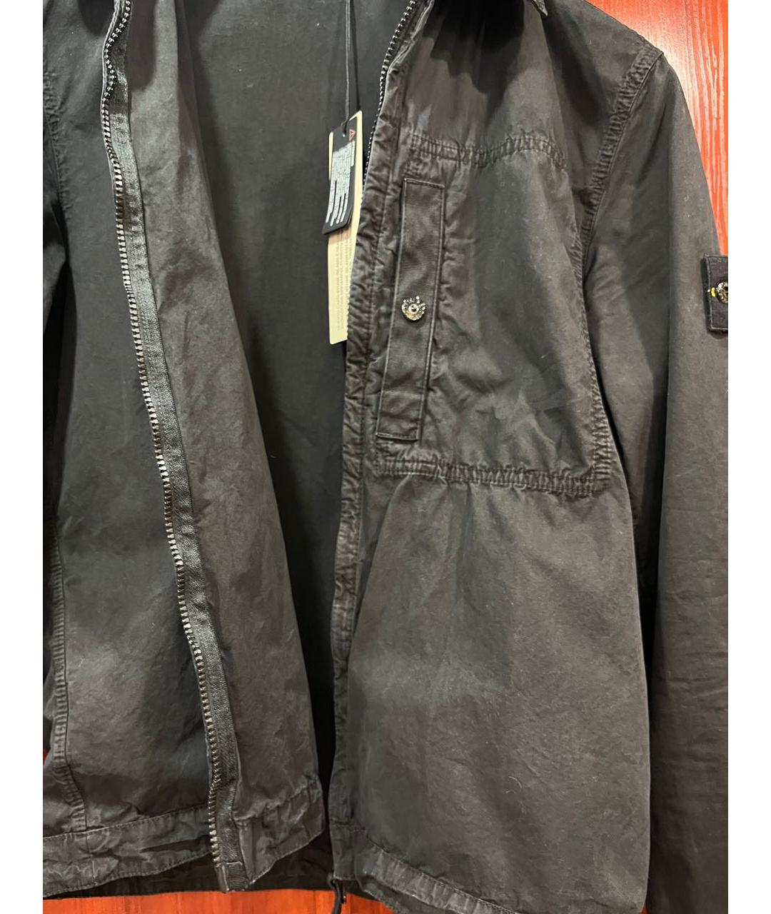 STONE ISLAND Антрацитовая хлопковая куртка, фото 4