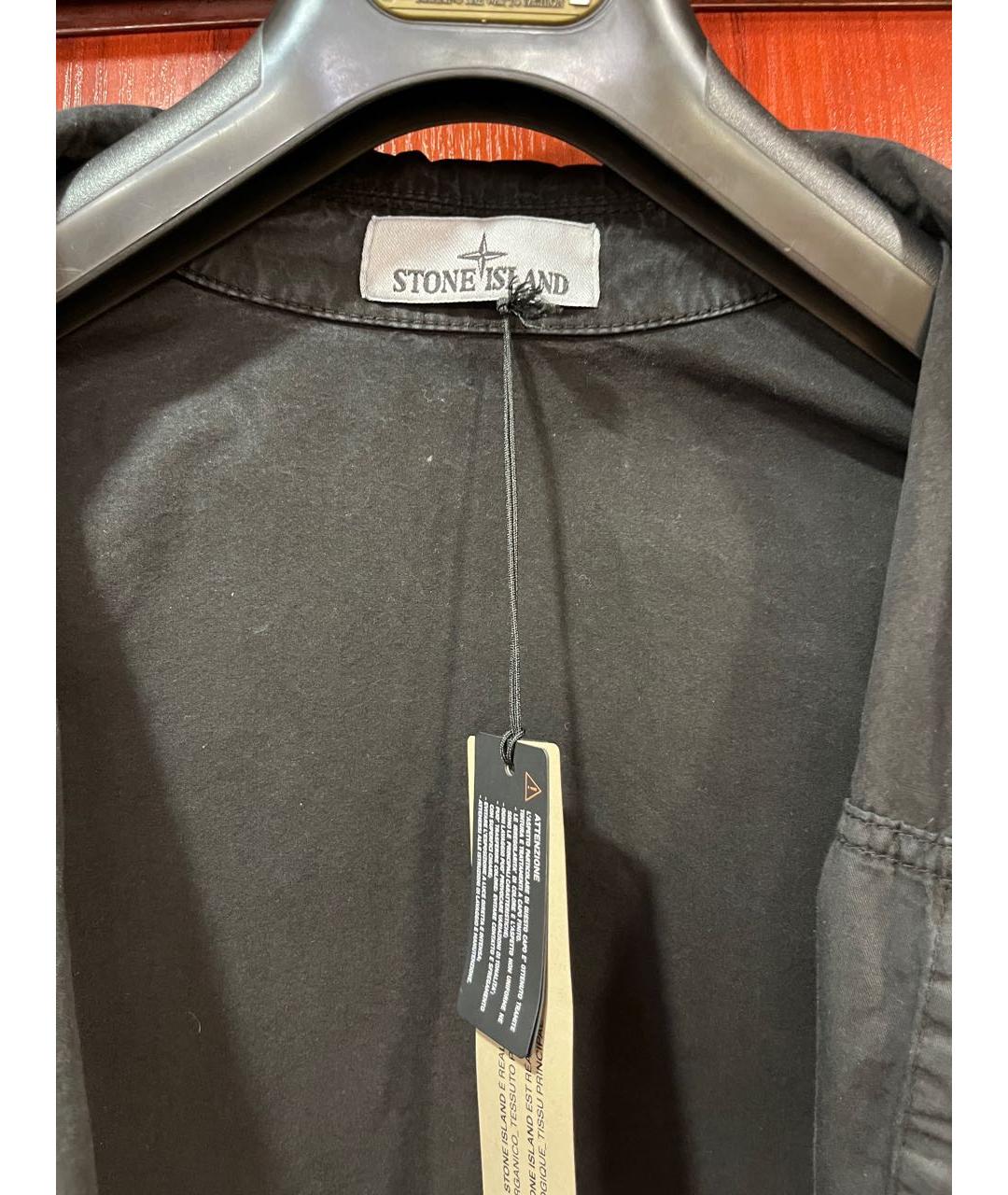 STONE ISLAND Антрацитовая хлопковая куртка, фото 3