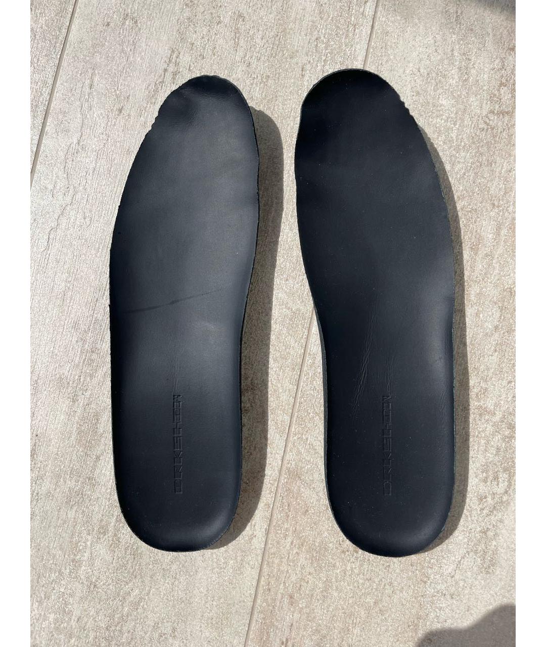 RICK OWENS Черные высокие ботинки из искусственной кожи, фото 6