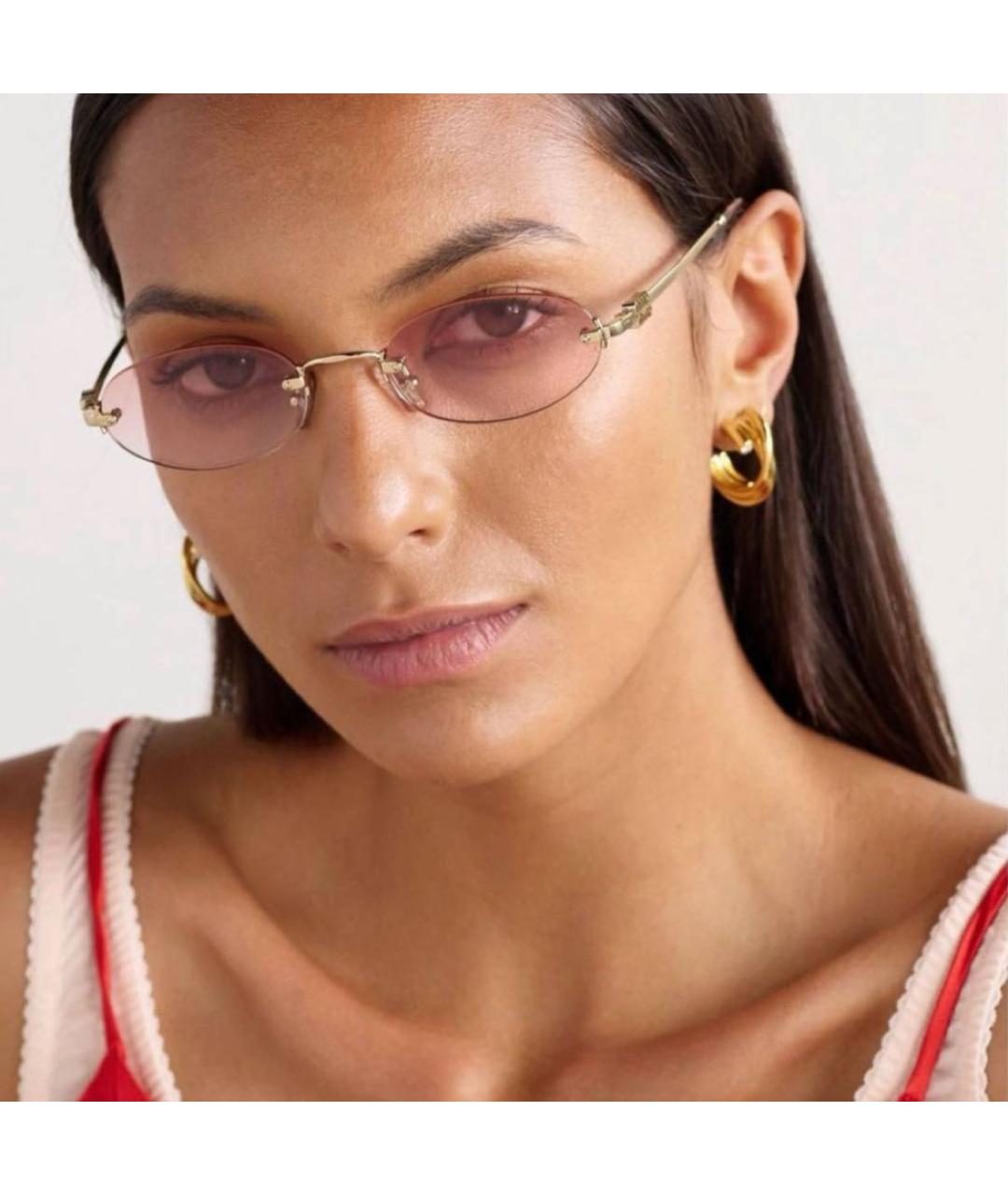 MIU MIU Розовые пластиковые солнцезащитные очки, фото 2