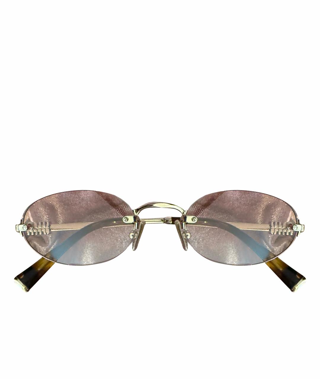 MIU MIU Розовые пластиковые солнцезащитные очки, фото 1