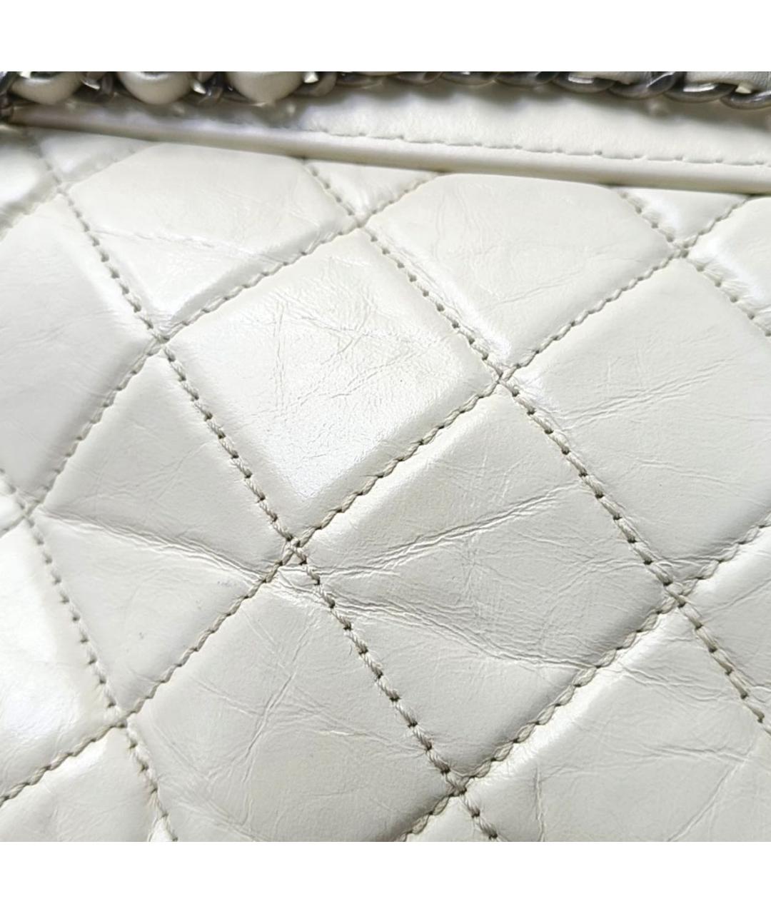 CHANEL Бежевая кожаная сумка через плечо, фото 6