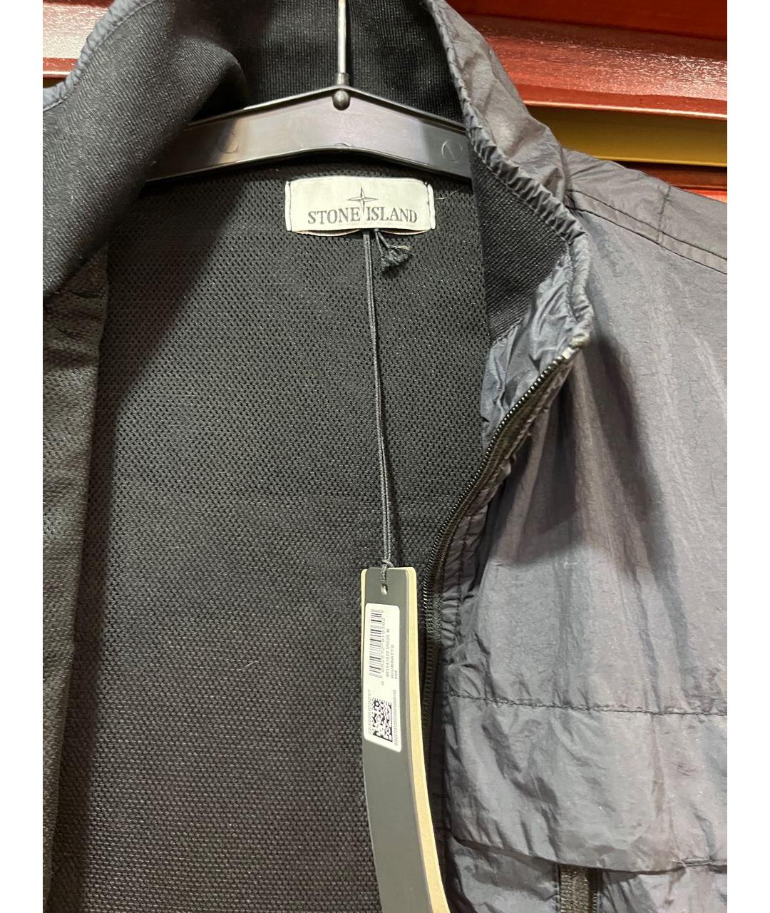 STONE ISLAND Черная синтетическая куртка, фото 3