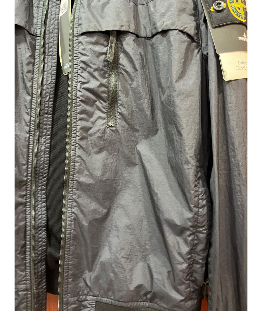 STONE ISLAND Черная синтетическая куртка, фото 4