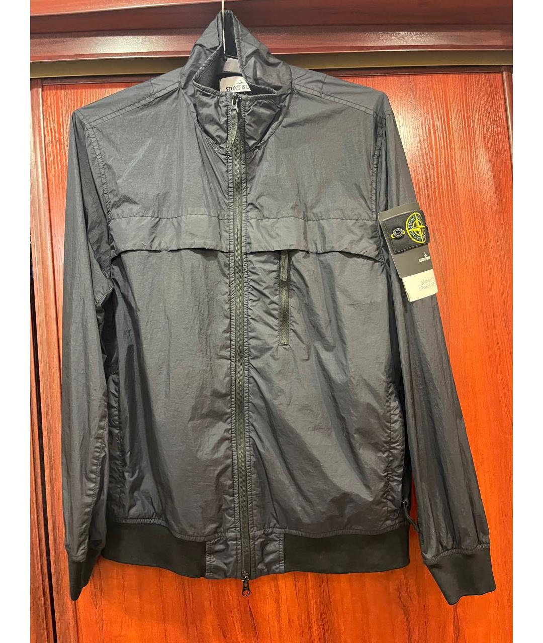 STONE ISLAND Черная синтетическая куртка, фото 5