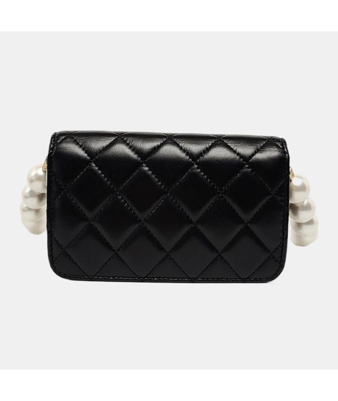 CHANEL Черная кожаная сумка через плечо, фото 4