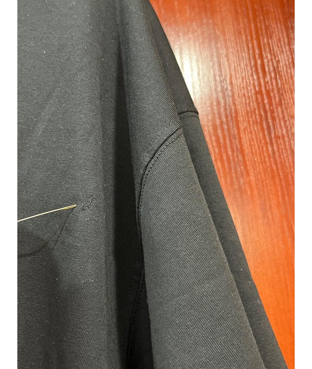 VETEMENTS Черная хлопковая футболка, фото 8