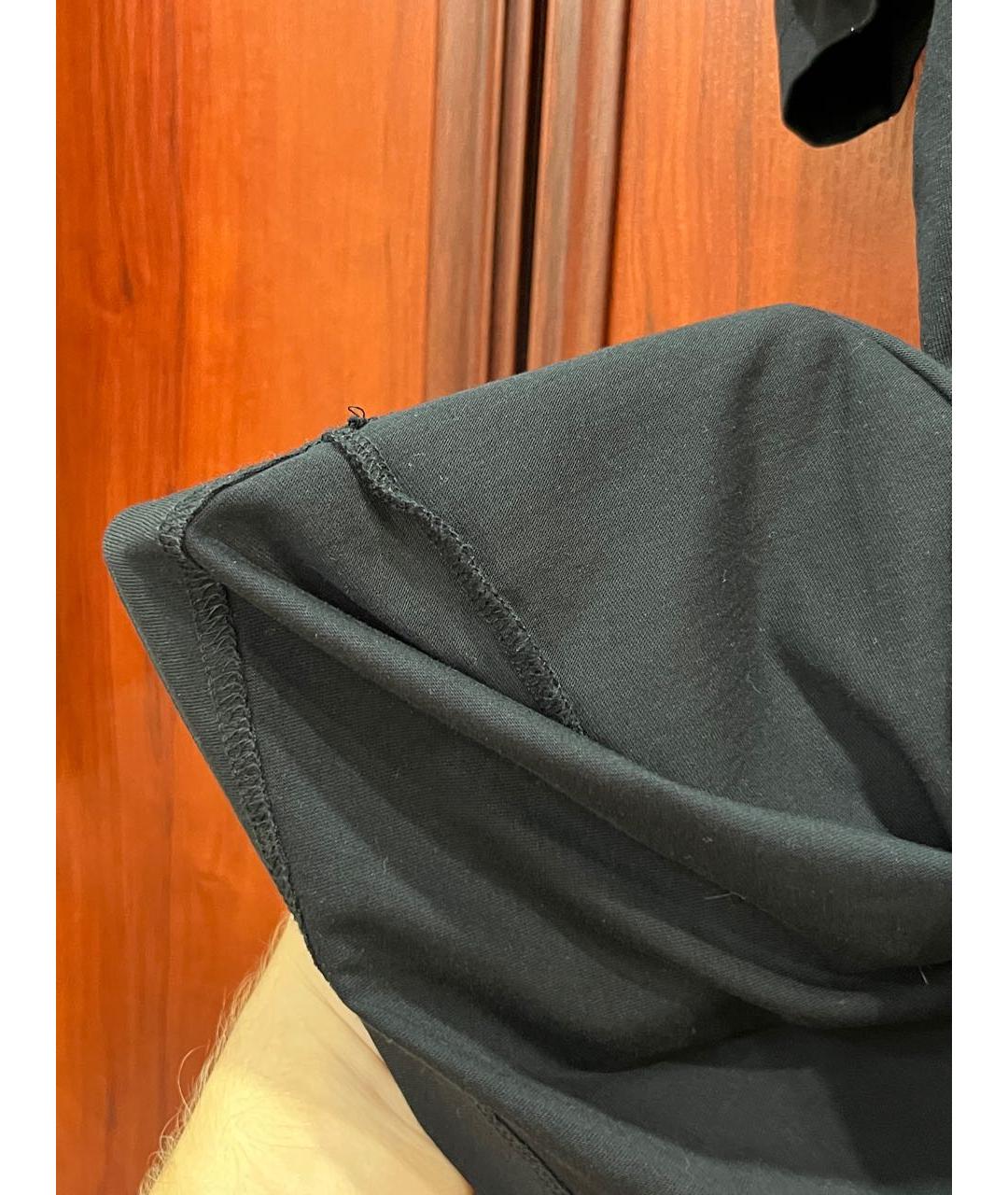 VETEMENTS Черная хлопковая футболка, фото 4