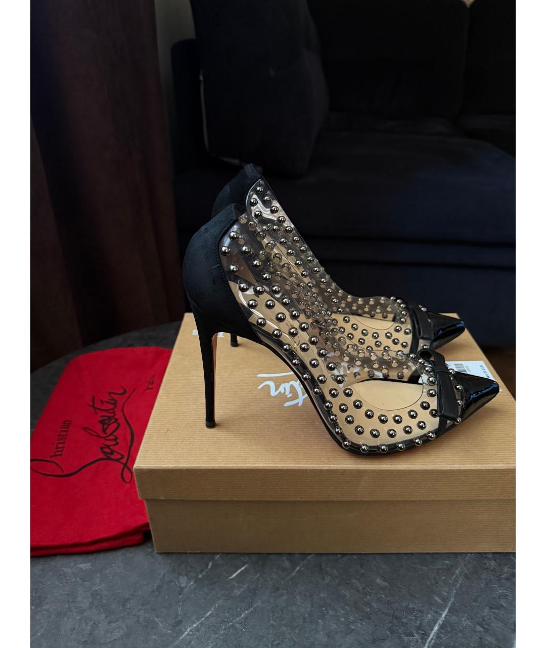 CHRISTIAN LOUBOUTIN Черные туфли из лакированной кожи, фото 3