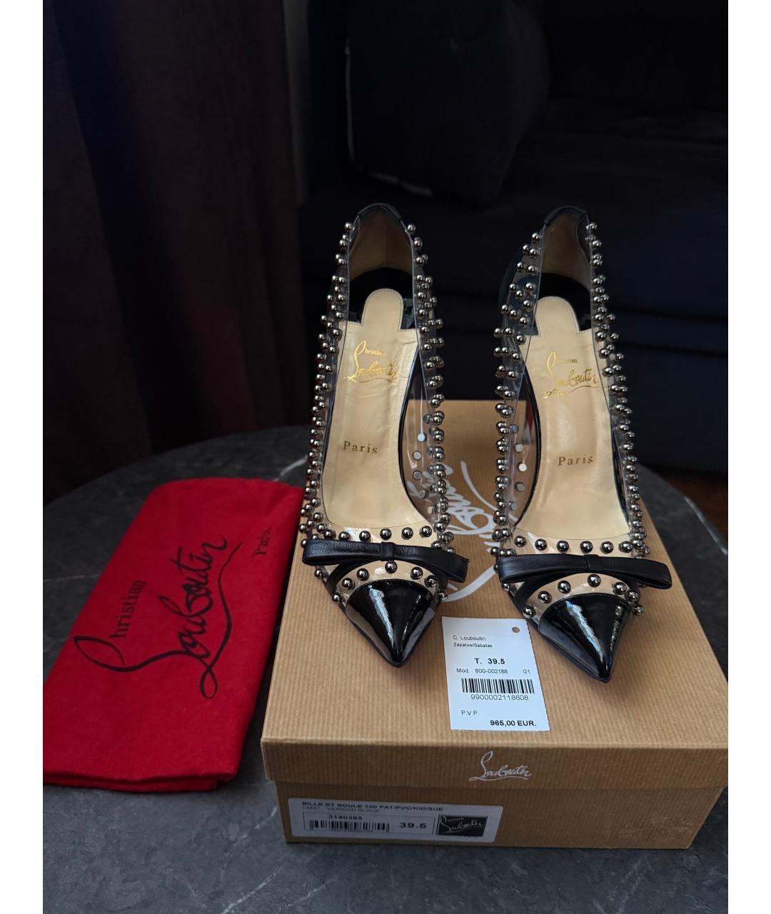 CHRISTIAN LOUBOUTIN Черные туфли из лакированной кожи, фото 2