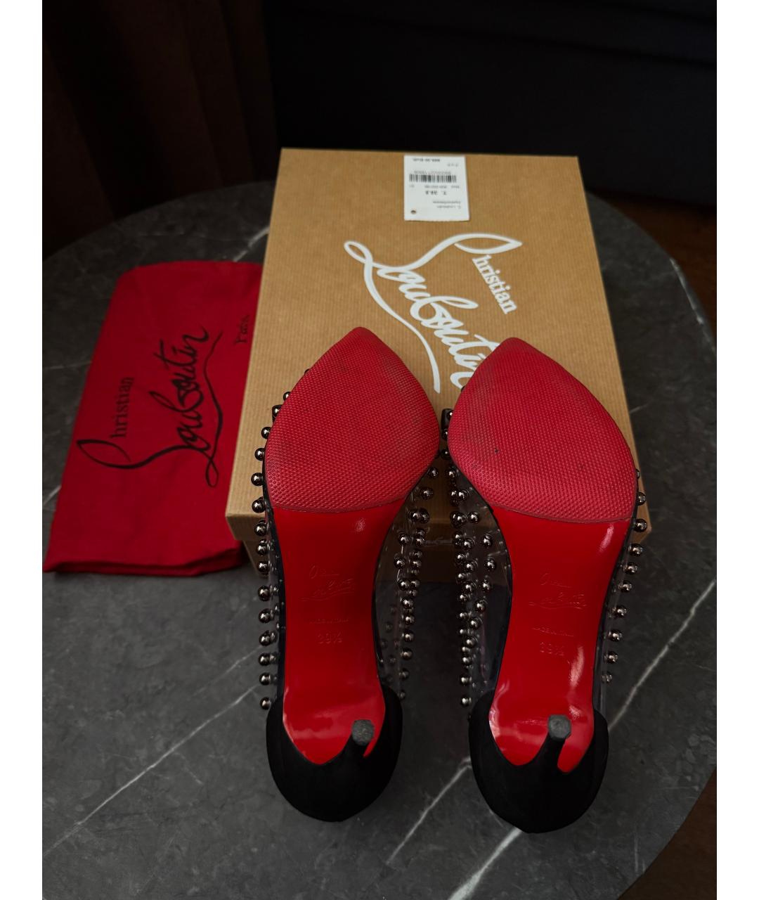 CHRISTIAN LOUBOUTIN Черные туфли из лакированной кожи, фото 4
