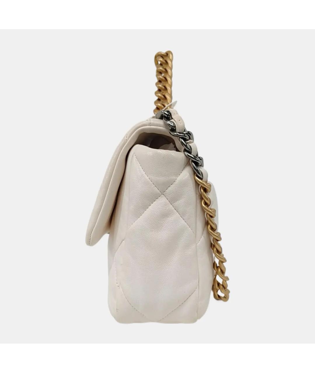 CHANEL Бежевая кожаная сумка через плечо, фото 2