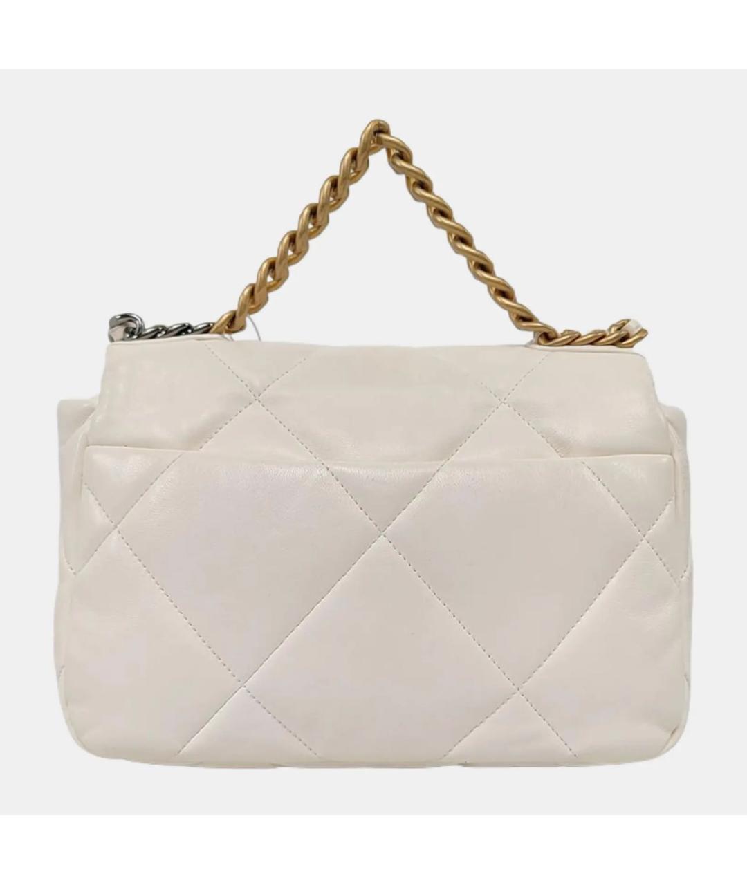 CHANEL Бежевая кожаная сумка через плечо, фото 4