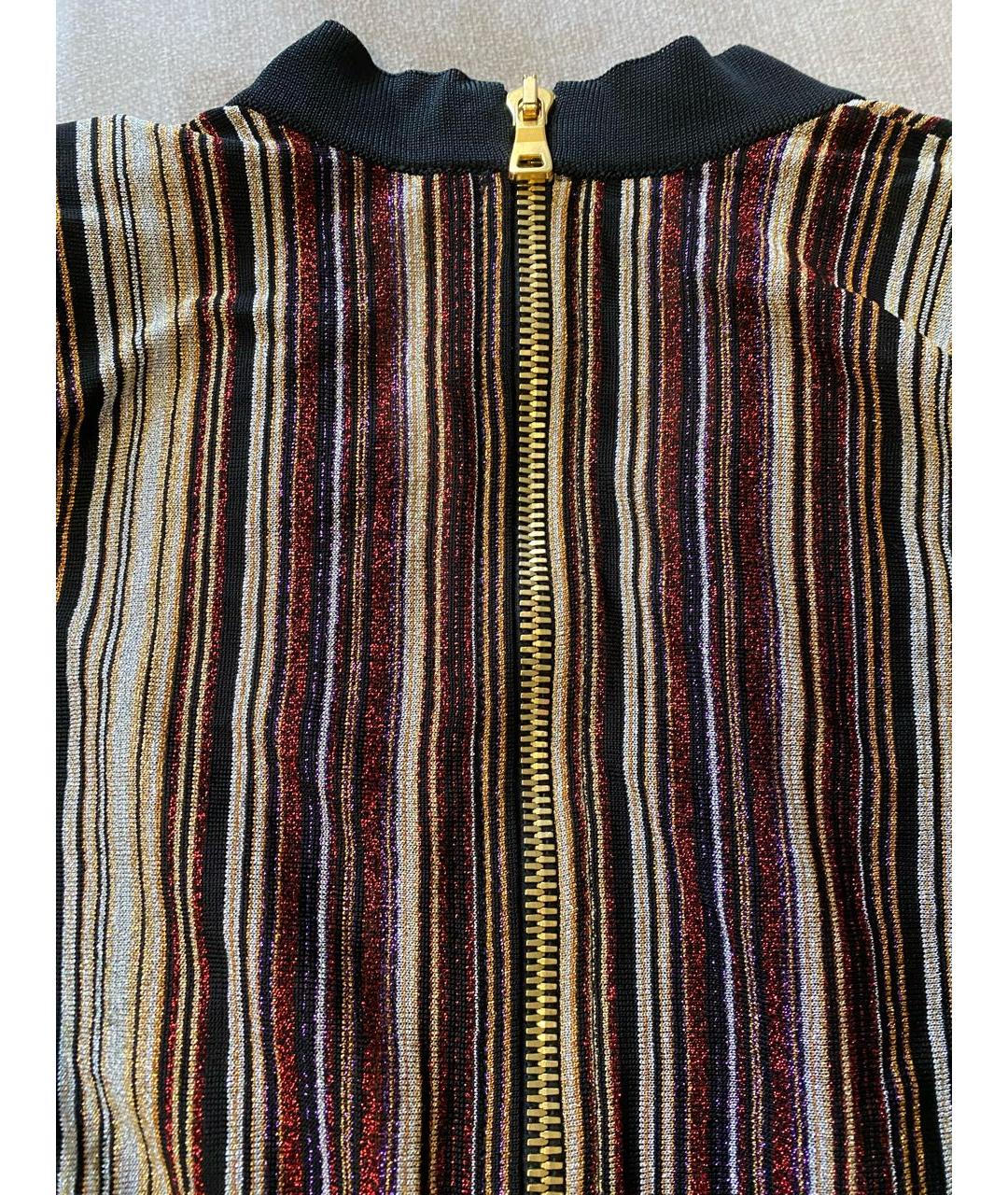 BALMAIN Мульти вискозное коктейльное платье, фото 3