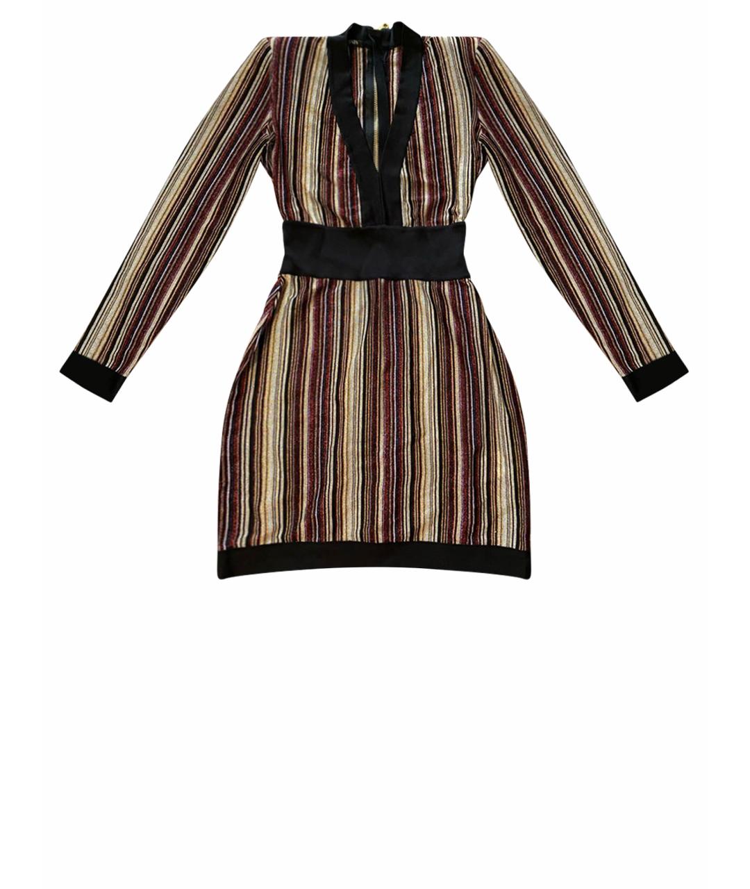BALMAIN Мульти вискозное коктейльное платье, фото 1