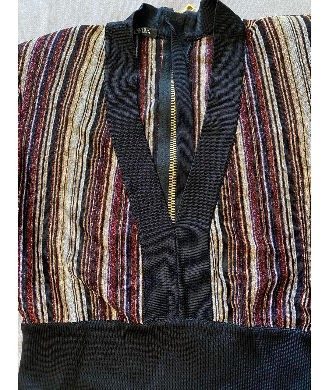 BALMAIN Мульти вискозное коктейльное платье, фото 4