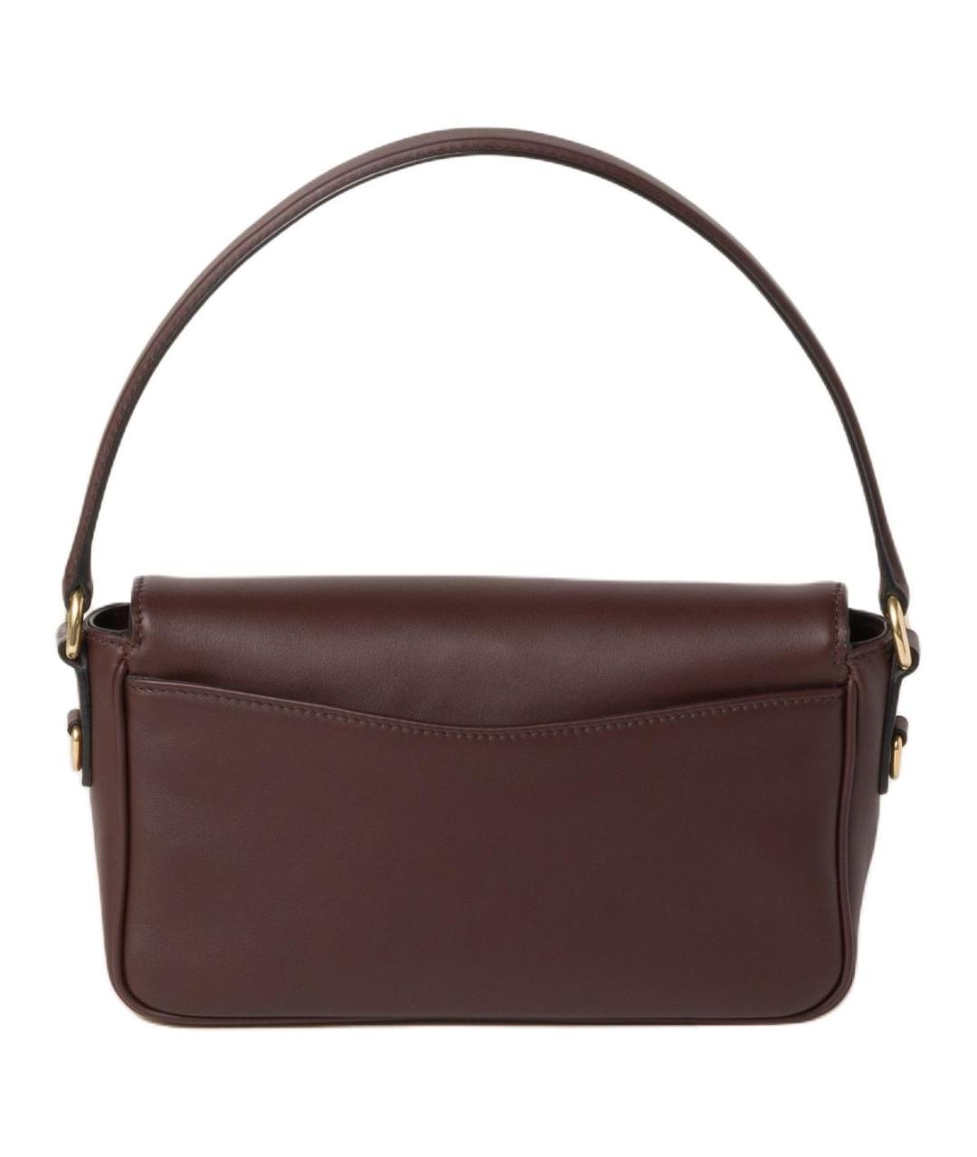 MIU MIU Коричневая кожаная сумка с короткими ручками, фото 3