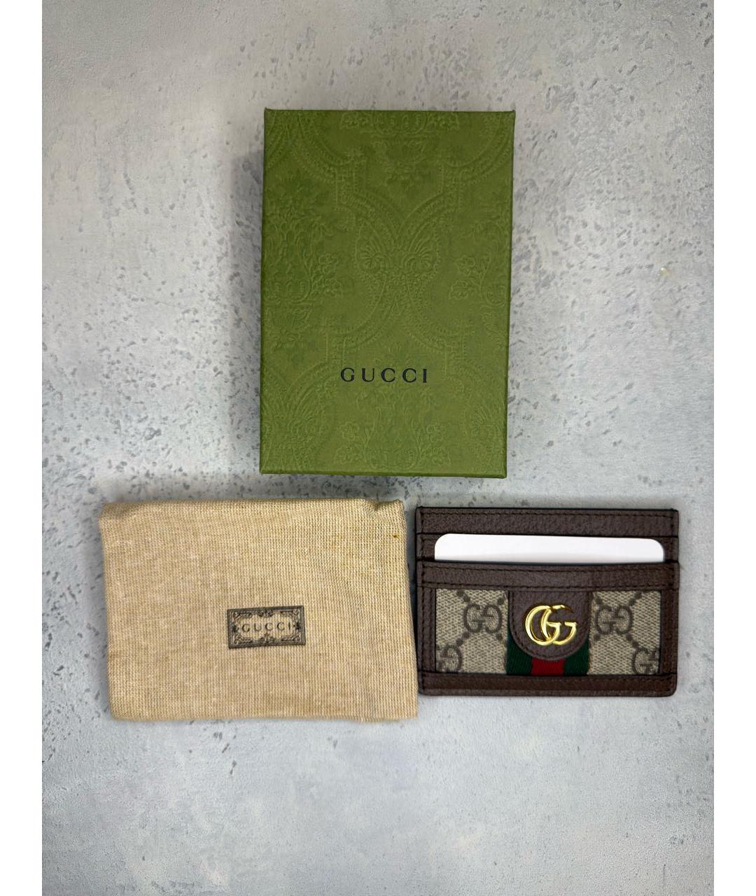 GUCCI Коричневый кардхолдер, фото 4