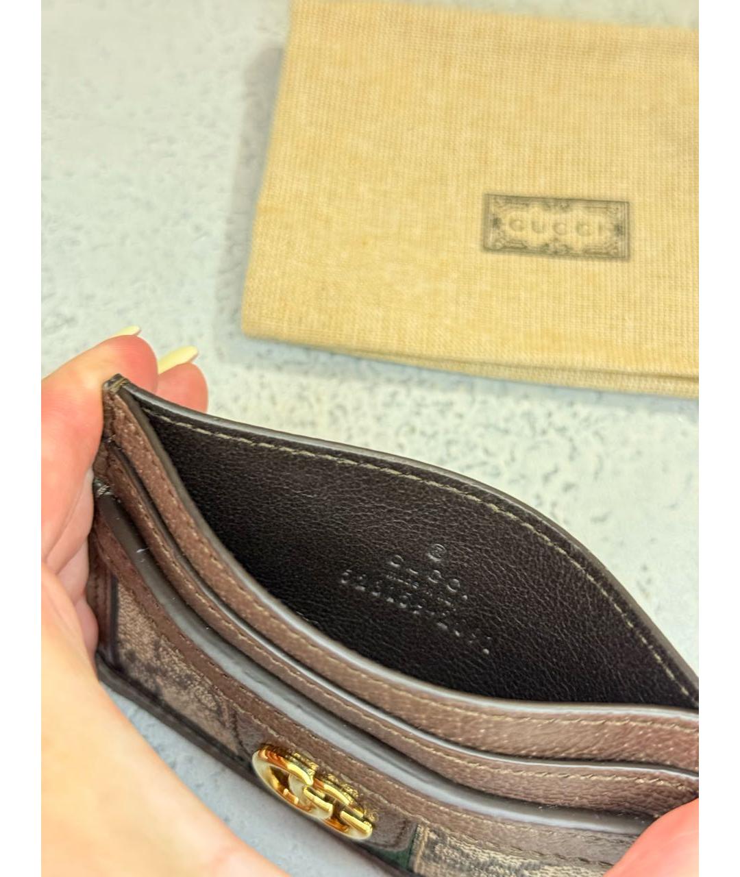 GUCCI Коричневый кардхолдер, фото 3