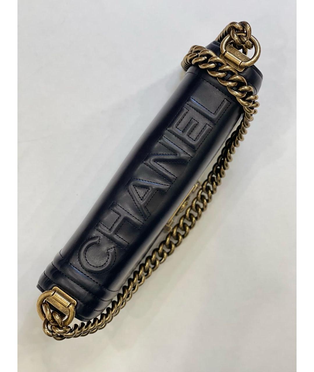 CHANEL Черная кожаная сумка через плечо, фото 4