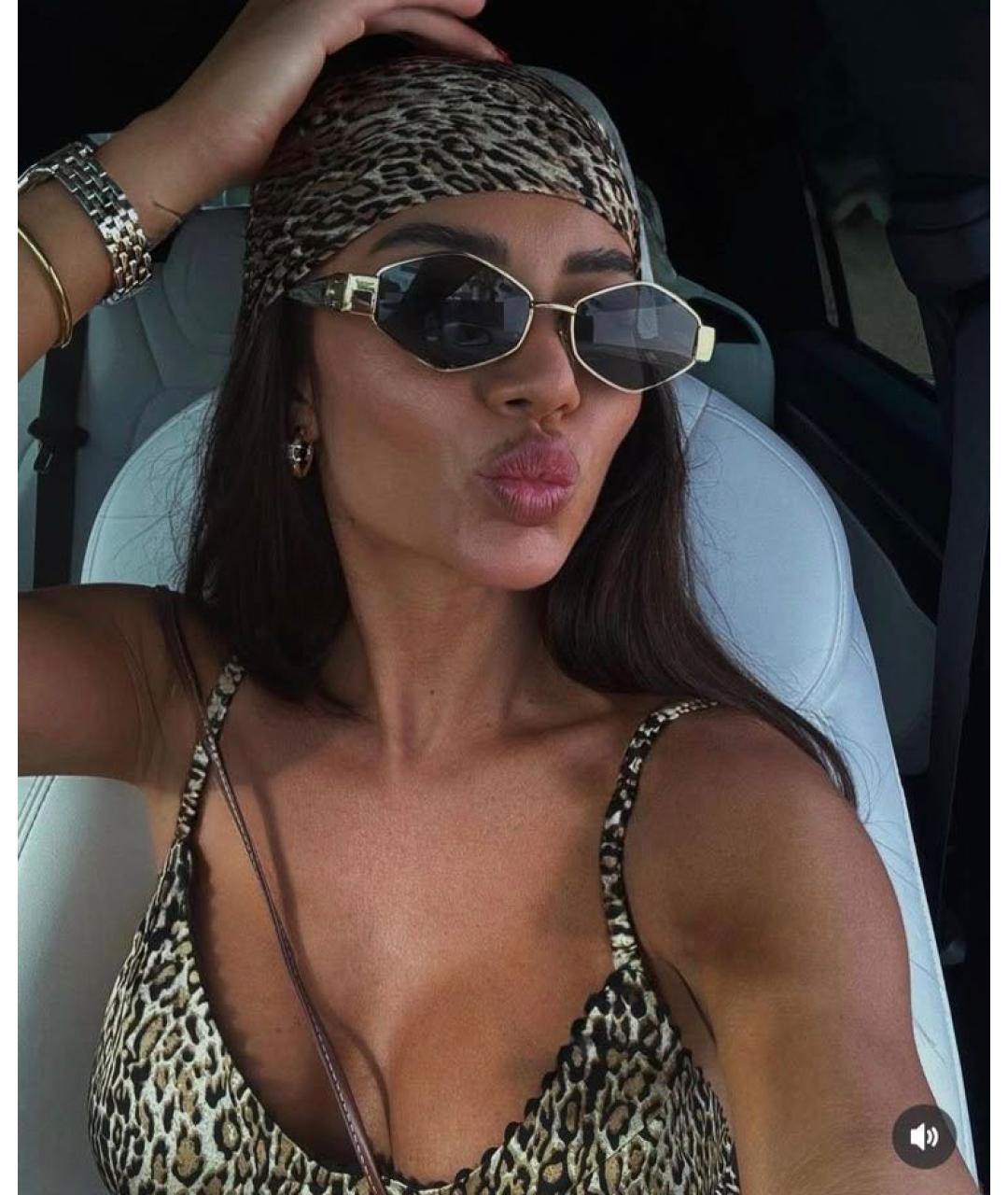 CELINE Золотые пластиковые солнцезащитные очки, фото 2