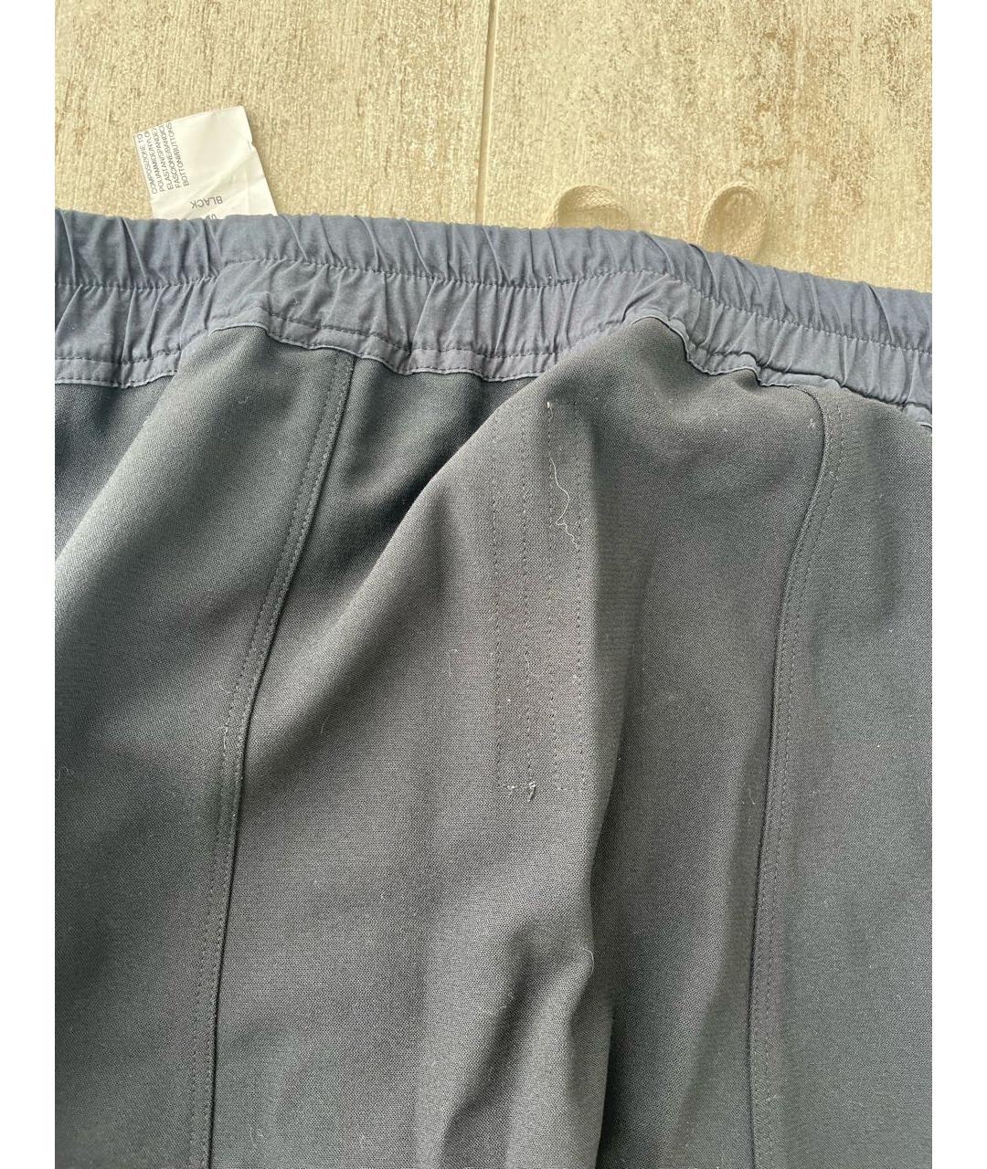 RICK OWENS Черные вискозные повседневные брюки, фото 3