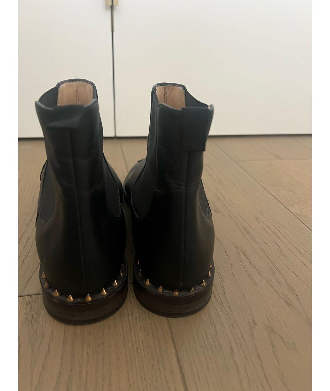 CHARLOTTE OLYMPIA Черные кожаные ботинки, фото 4