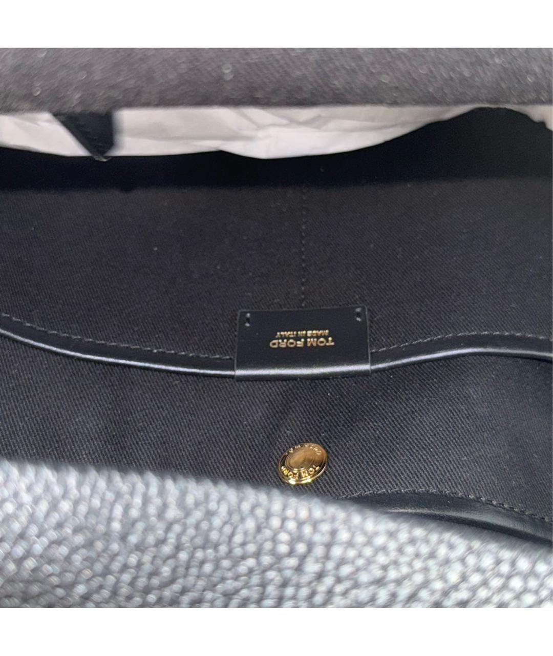 TOM FORD Черный рюкзак из лакированной кожи, фото 4