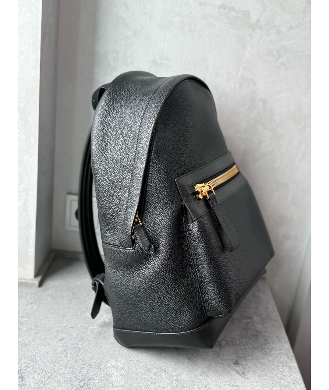 TOM FORD Черный рюкзак из лакированной кожи, фото 2