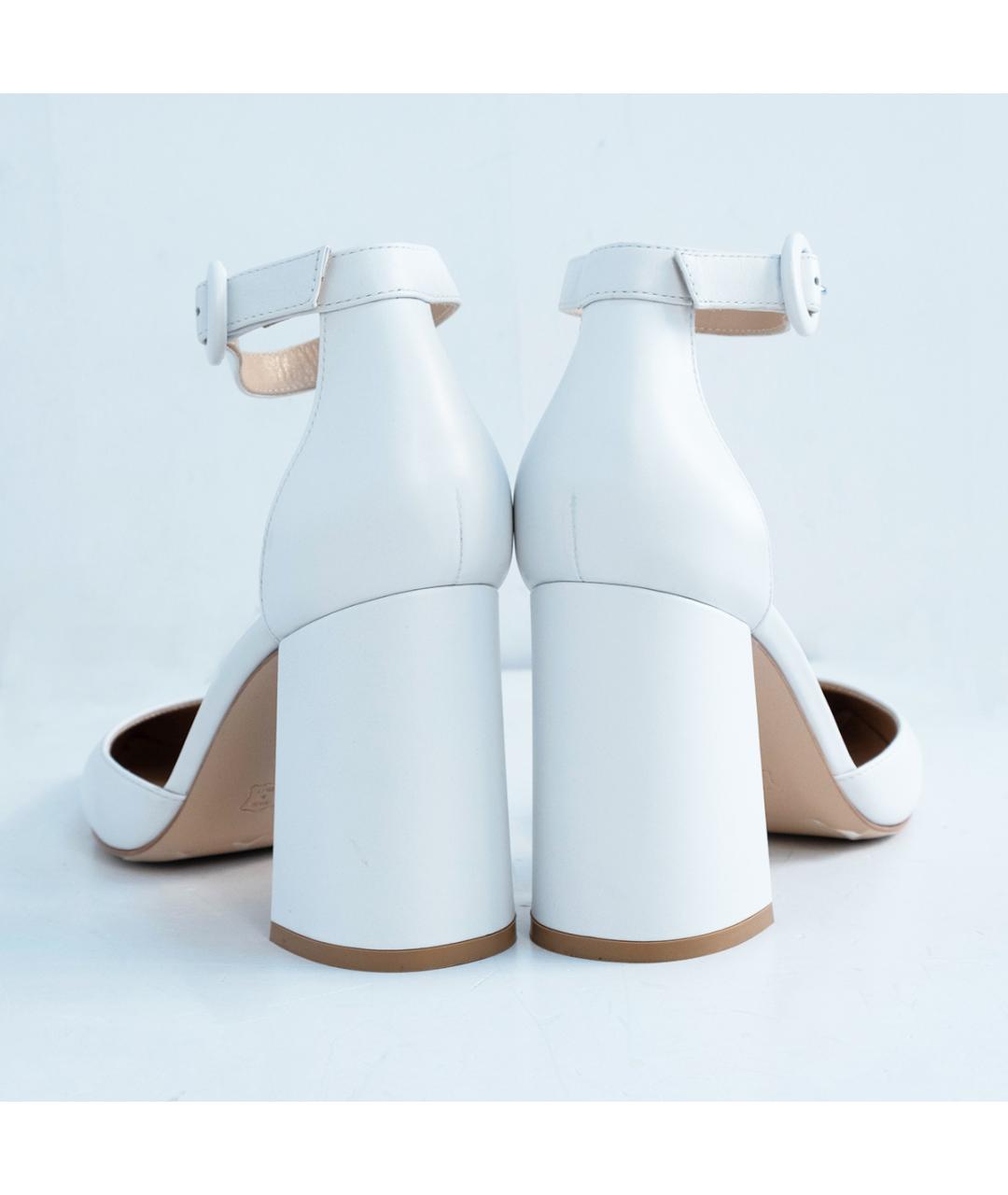 GIANVITO ROSSI Белые кожаные туфли, фото 5