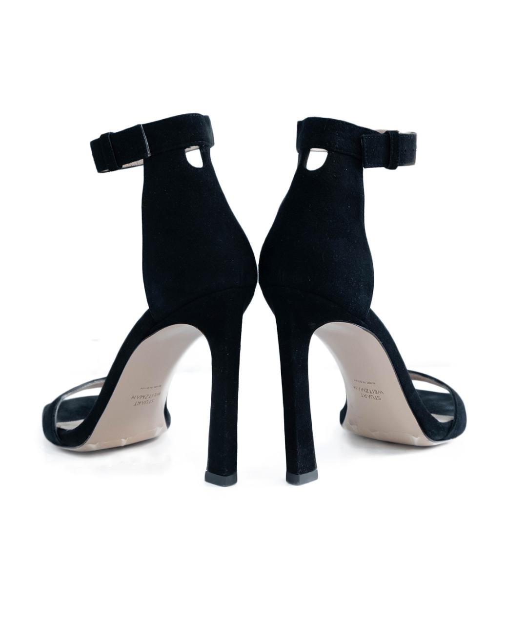 STUART WEITZMAN Черные замшевые босоножки, фото 5
