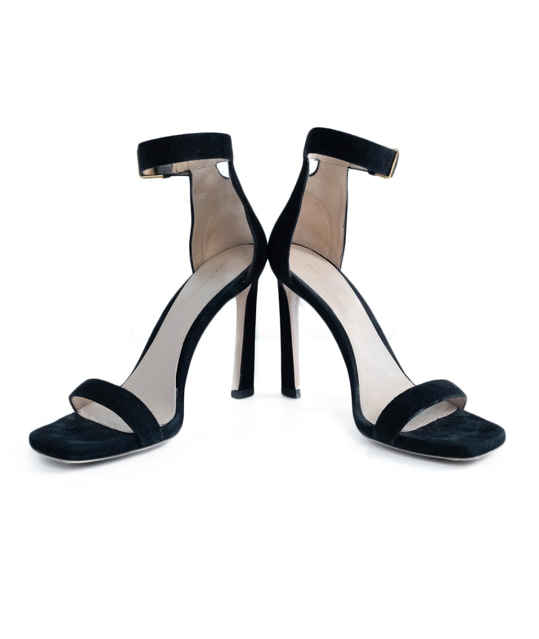 STUART WEITZMAN Черные замшевые босоножки, фото 4