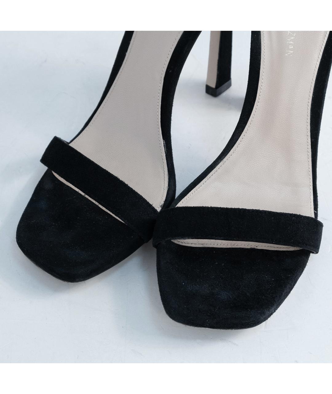 STUART WEITZMAN Черные замшевые босоножки, фото 3