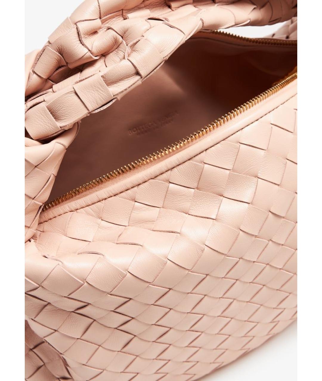 BOTTEGA VENETA Розовая кожаная сумка через плечо, фото 5