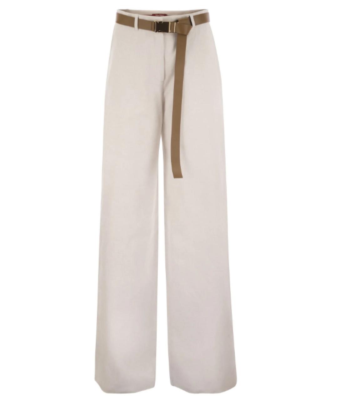 MAX MARA STUDIO Бежевые прямые брюки, фото 1