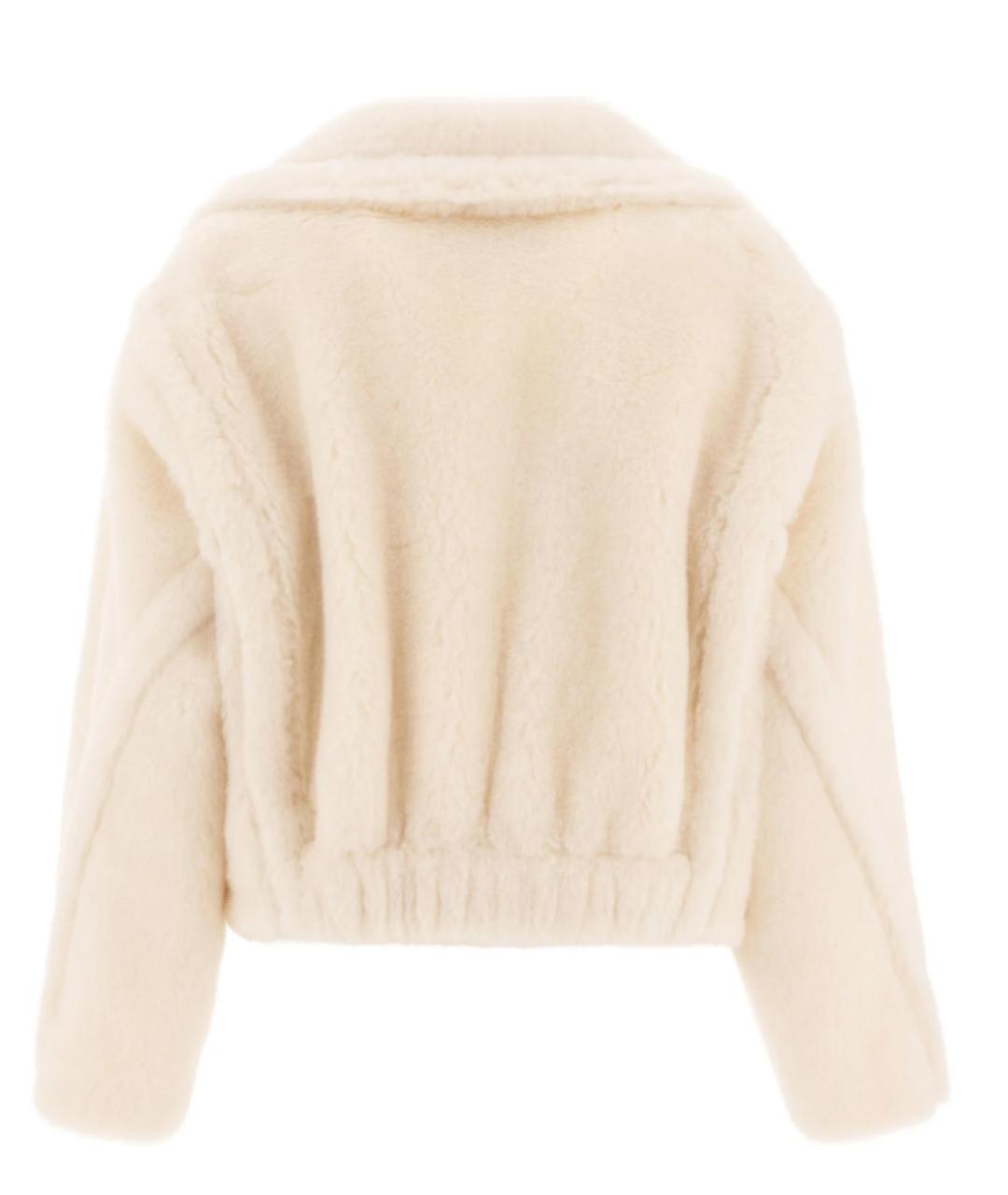 MAX MARA Бежевая шерстяная шуба, фото 2