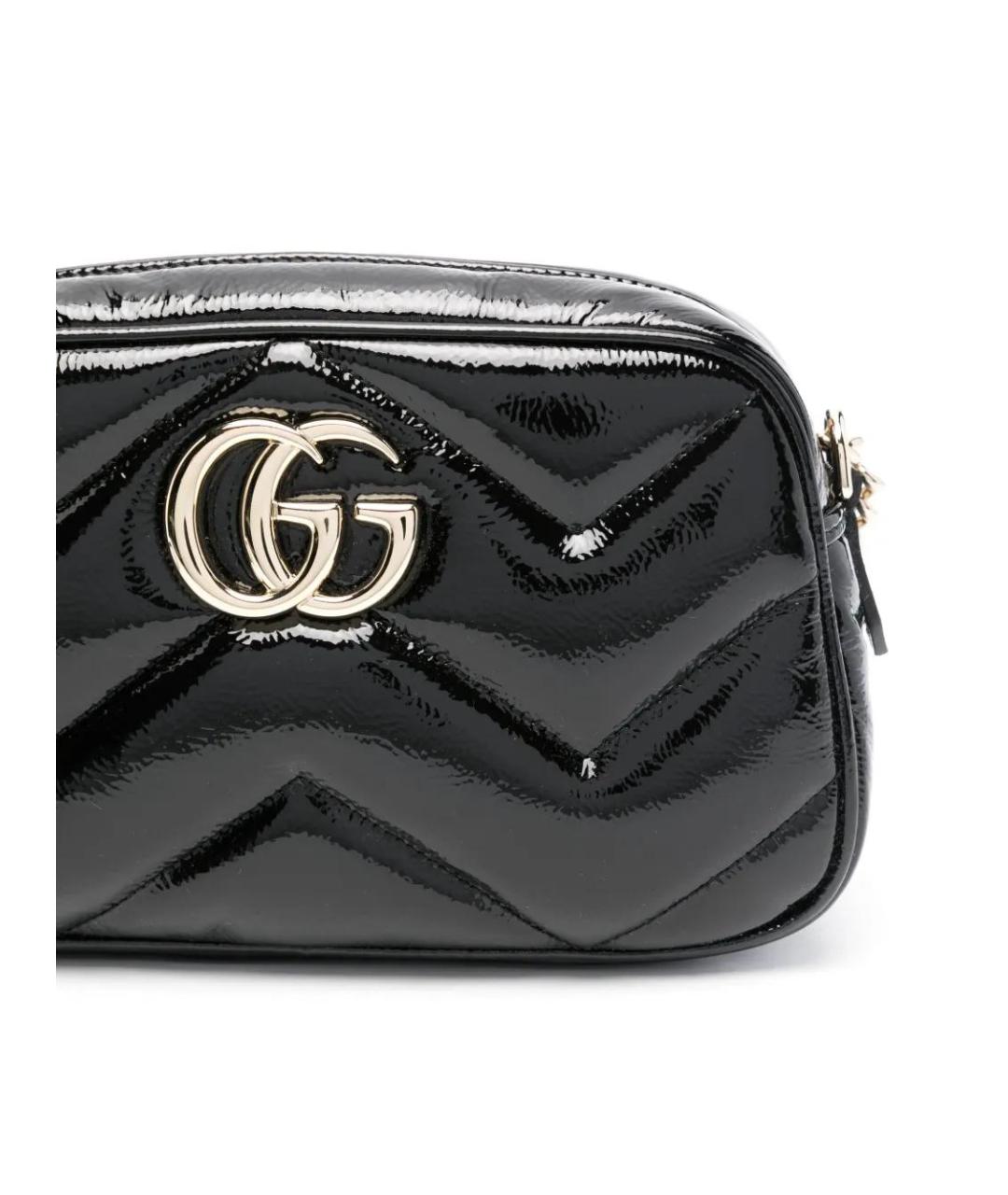 GUCCI Черная кожаная сумка через плечо, фото 4