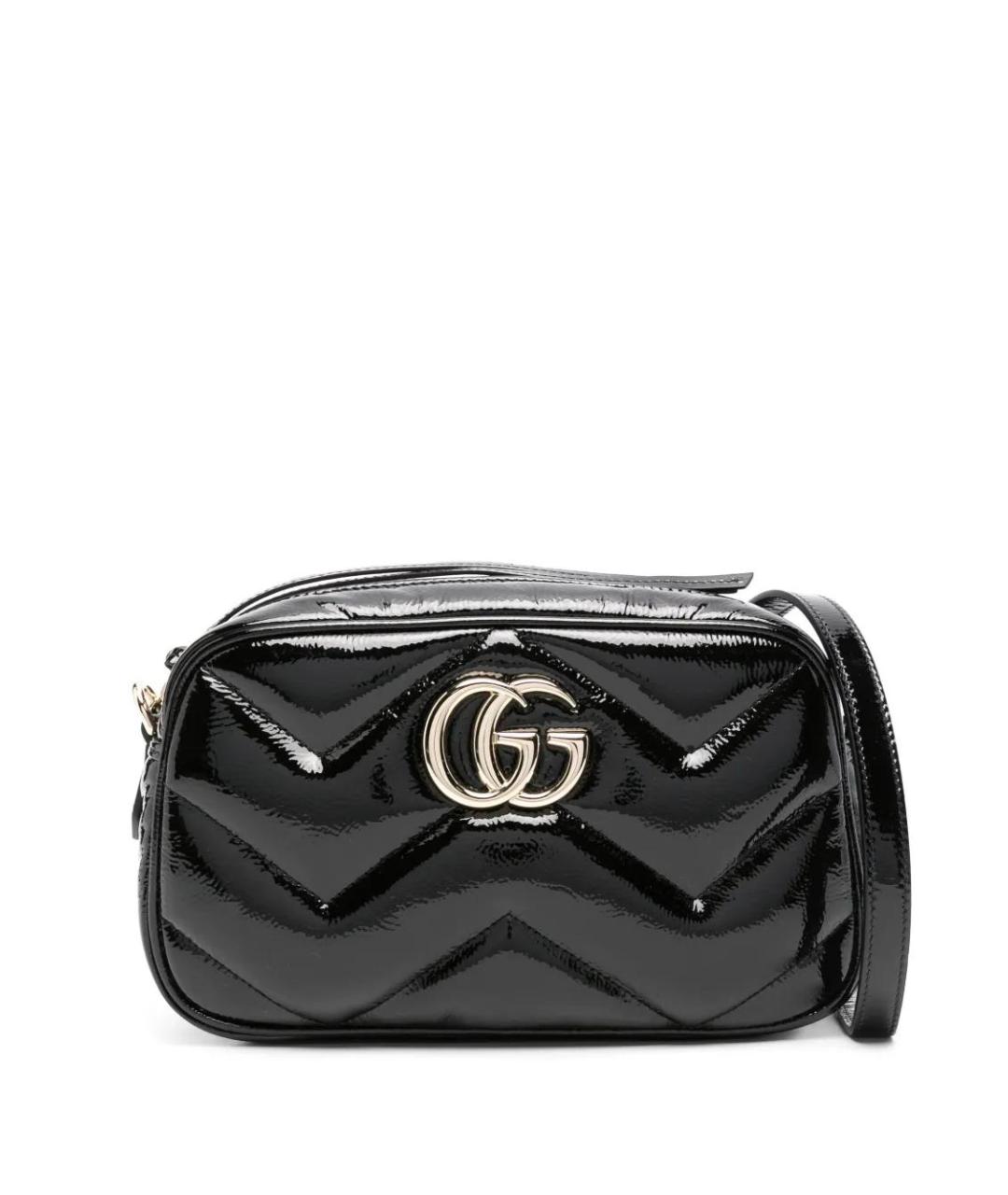 GUCCI Черная кожаная сумка через плечо, фото 1