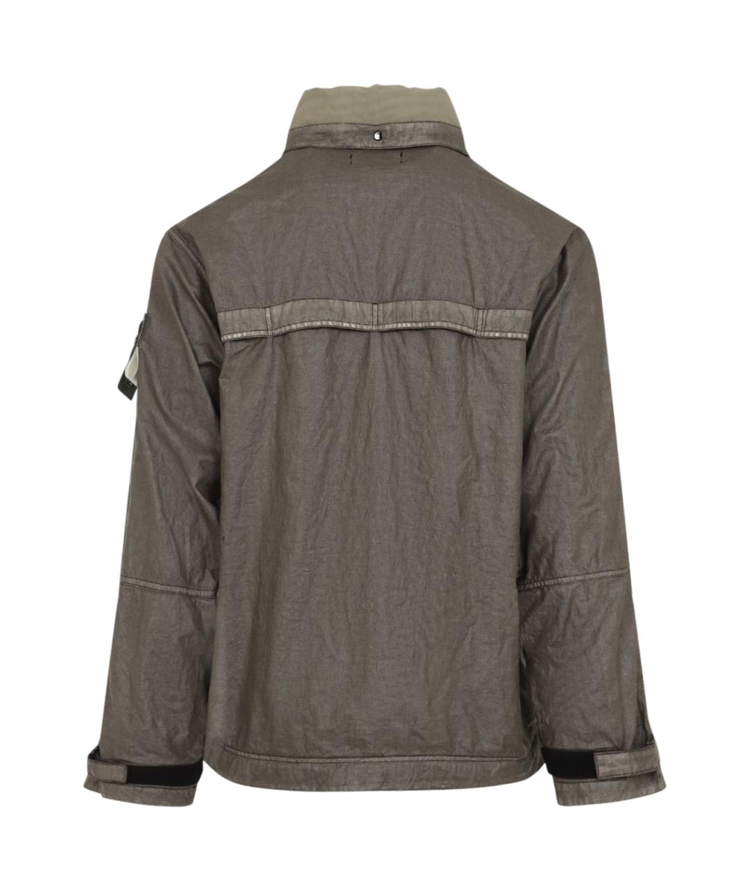 STONE ISLAND Серая льняная куртка, фото 2