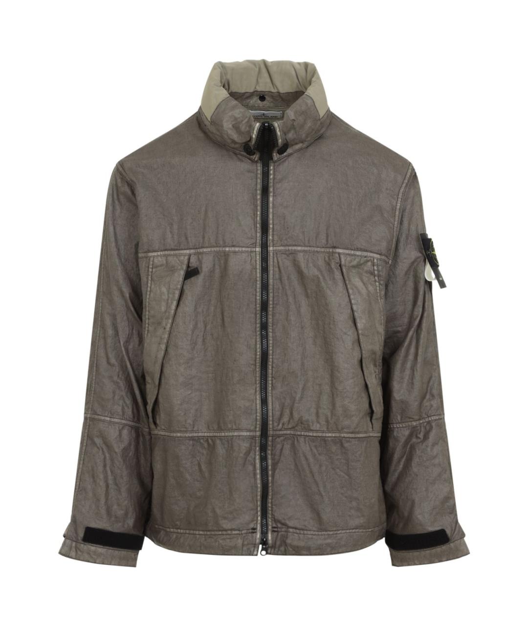 STONE ISLAND Серая льняная куртка, фото 1