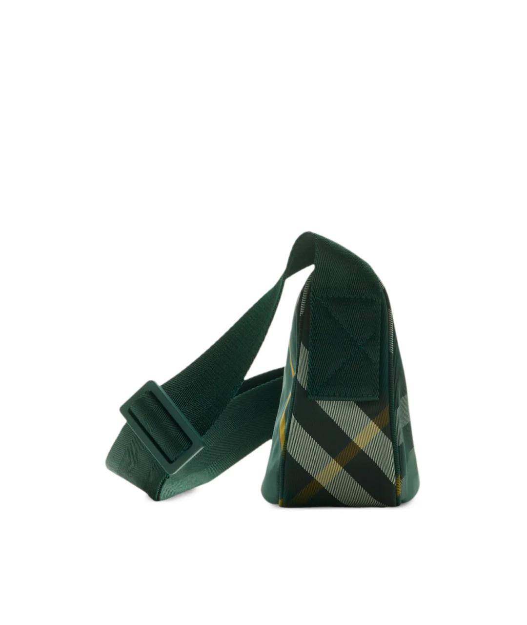 BURBERRY Зеленая тканевая сумка на плечо, фото 3